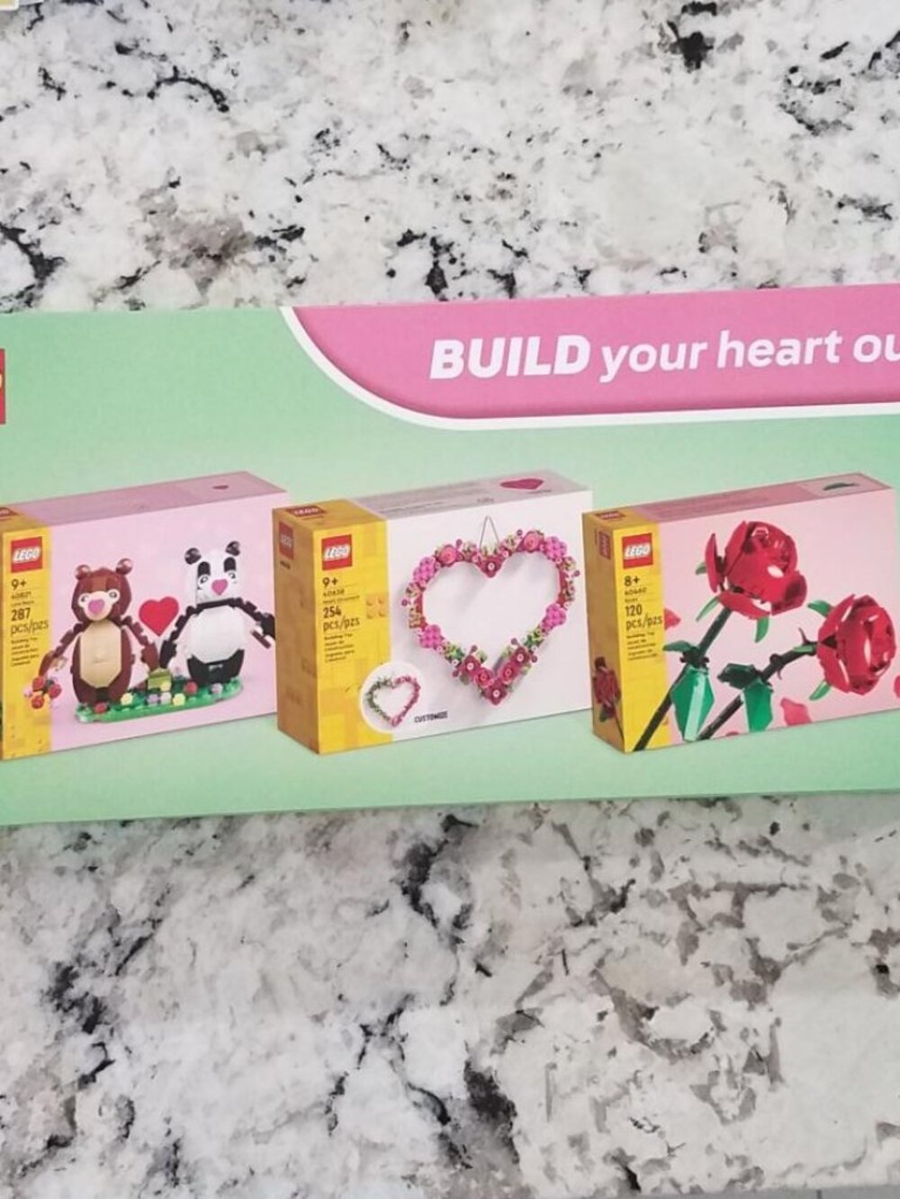 💝🌹NWT Unopened LEGO 3 in 1 Hearts & Flowers Set 66817💝🌹🐼🧸